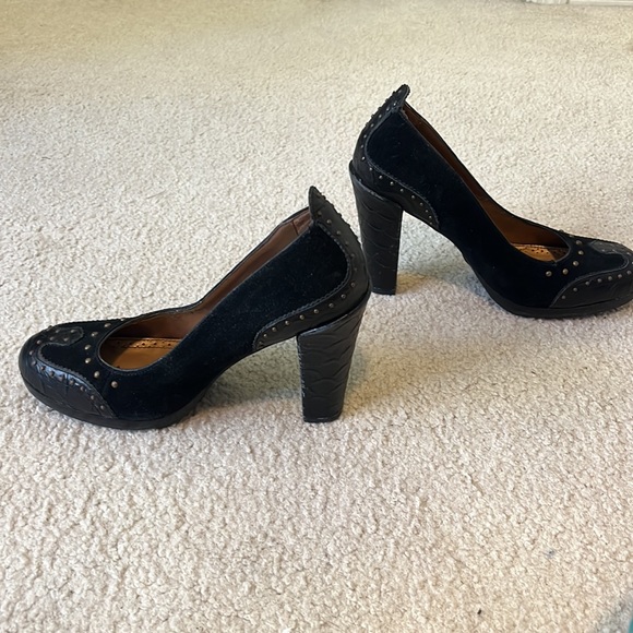 Sam Edelman platform heels suede and leather - Picture 5 of 10